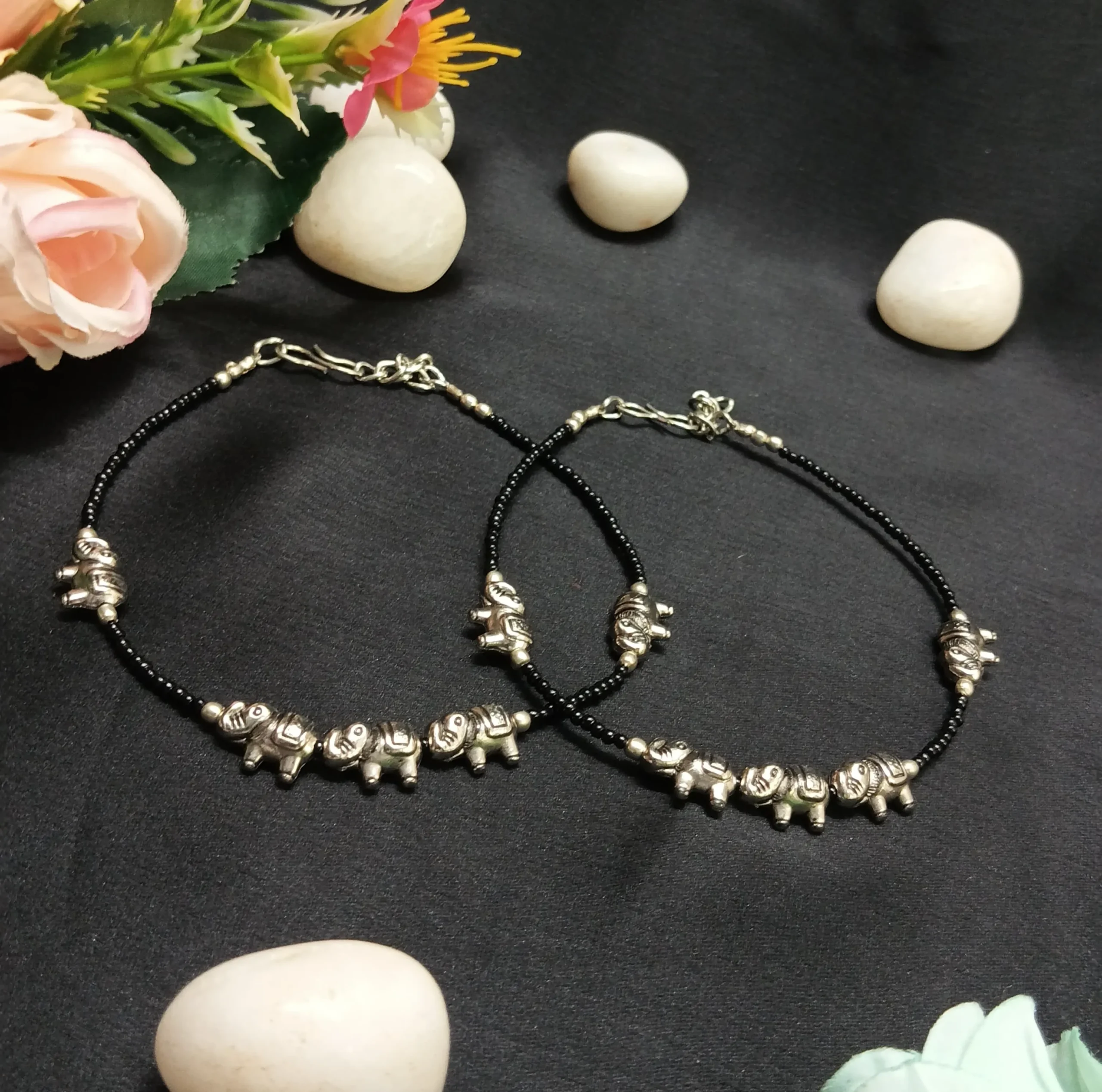 Handcrafted Elephant Beaded Anklets
