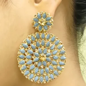 Traditional Floral Dangle Earrings