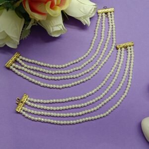 Elegant Multi-Strand Pearl Ear Chain