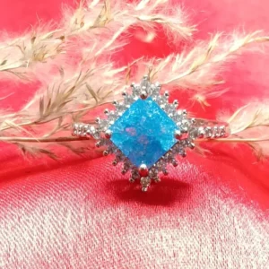 Silver-Tone Square-Cut Ring