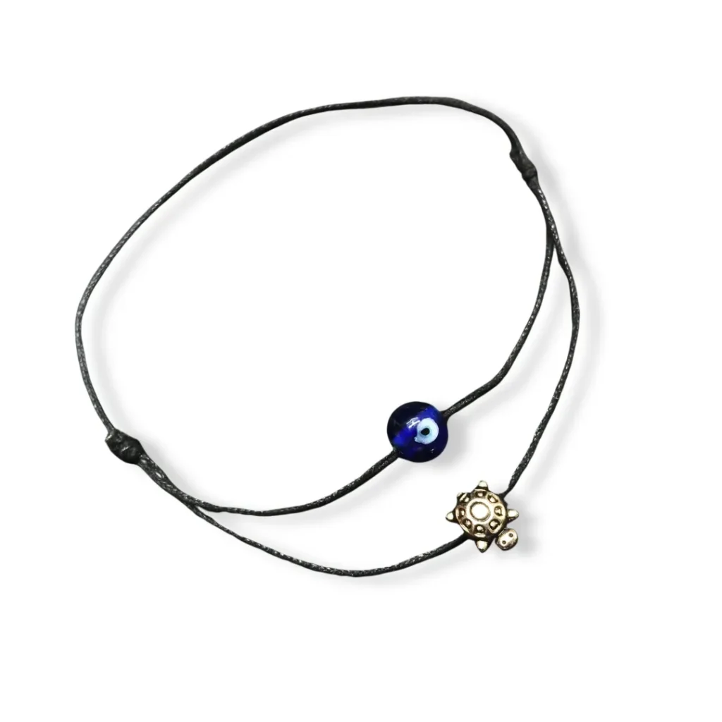 Evil Eye & Turtle Charm Anklet