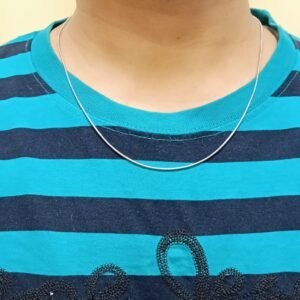 Silver-Tone Sleek Style Chain for Men