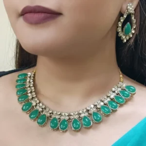 Teardrop Stone Princess Necklace Set