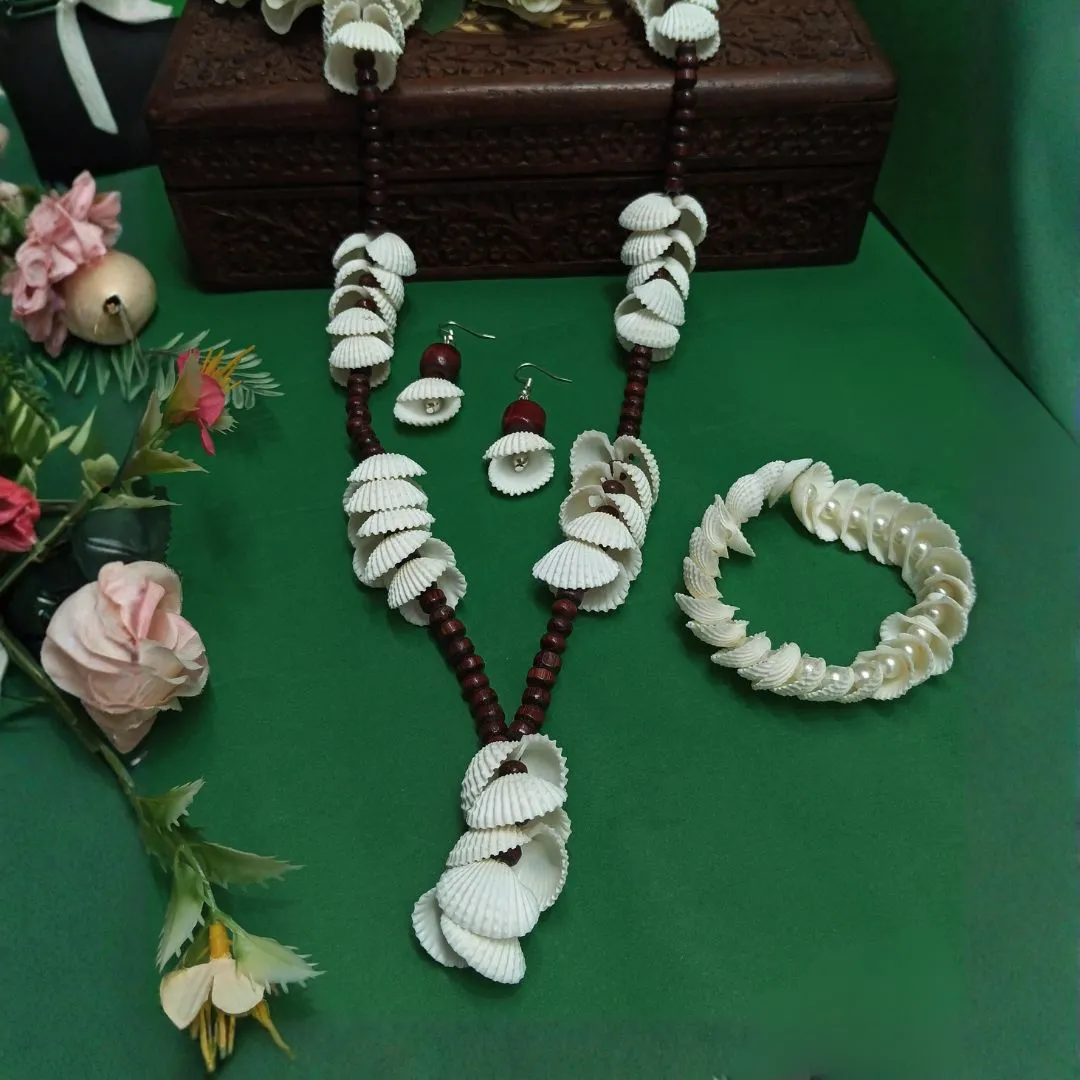 Women’s Boho Shell Opera Jewelry Set
