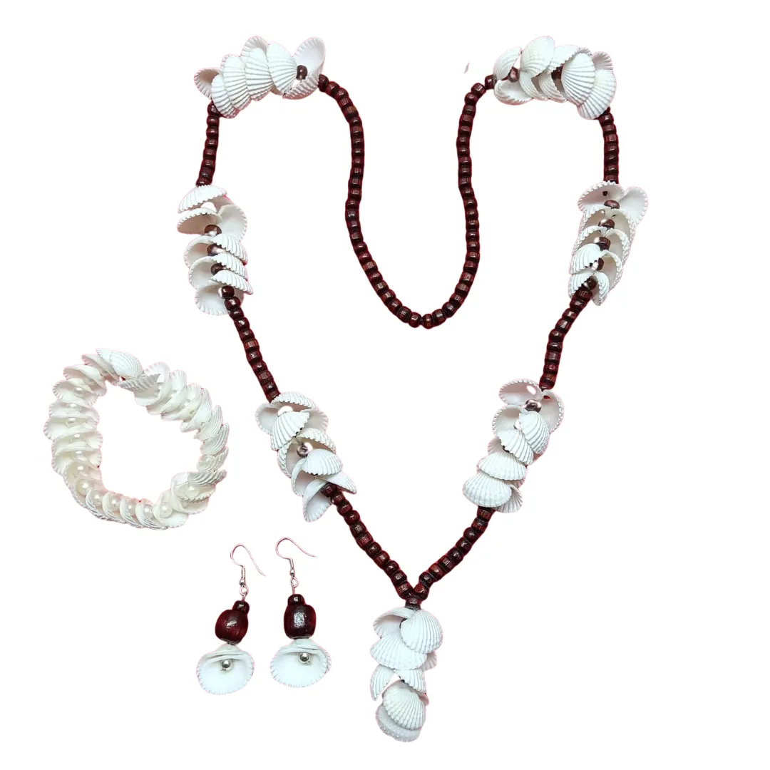 Women’s Boho Shell Opera Jewelry Set