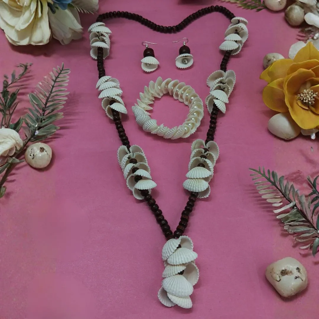 Women’s Boho Shell Opera Jewelry Set