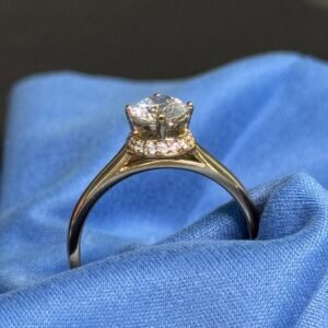 Gold-Toned Crystal Ring For Women
