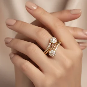 Adjustable Gold-Tone Dual-Band Ring