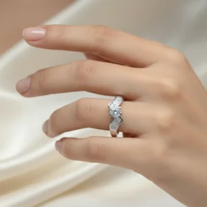 Silver-Tone Dual-Band Ring for Women