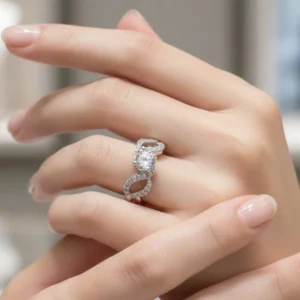 Silver-Tone Infinity Ring for Women