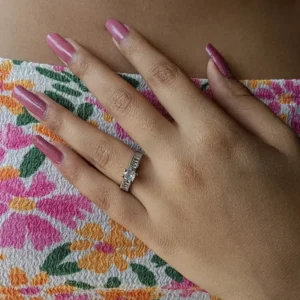 Elegant Silver-Tone Dual-Band Ring
