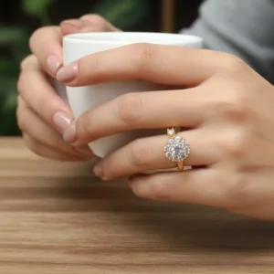 Gold-Tone Adjustable Ring for Women