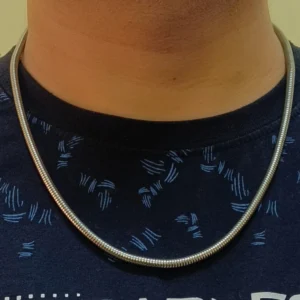 Comfortable Flexible Silver Chain for Men