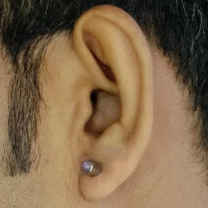 Men’s Silver-Tone Conical Stud Earring