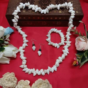Handmade Shell Opera Necklace, Bracelet, Earrings