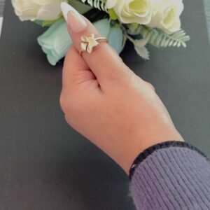 Gold-tone Star Ring For Women