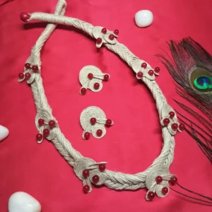 Handcrafted Jute & Beads Jewelry Set