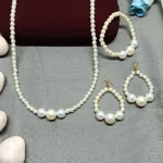 Handcrafted White Pearl Jewelry Set