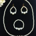 Handcrafted White Pearl Jewelry Set
