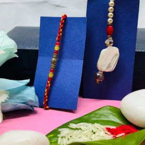 Beautiful Rakhi Combo Set for Bhaiya & Bhabhi