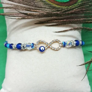 Infinity Evil Eye Rakhi with Roli and Chawal