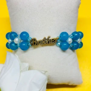 Blue Beads & Brother Charm Rakhi