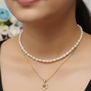 Layered Pearl Pendant for Women