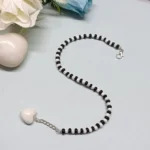 Handcrafted Black & White Beaded Anklet
