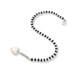 Handcrafted Black & White Beaded Anklet
