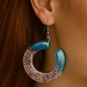 Chunky Resin Earrings for Women