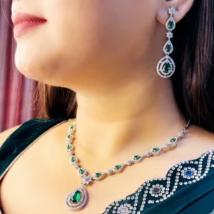 Green Cubic Zirconia Jewelry Set
