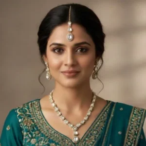Kundan Gold-Tone Jewelry Set for Women