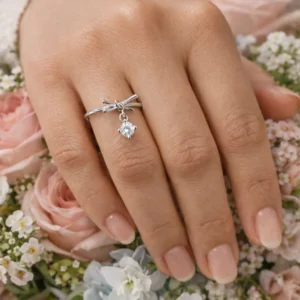 Stylish Adjustable Bow Ring for Women