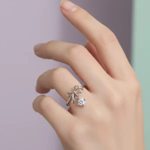 Delicate Bow-Shaped Design Ring