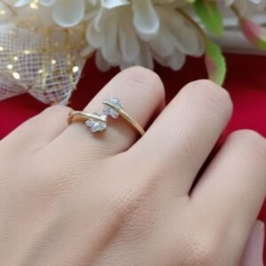 Adjustable Floral Open Ring for Women