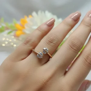 Women Gold-Tone Open Band Ring