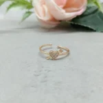 Graceful Heart Arrow CZ Ring for Women