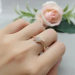 Graceful Heart Arrow CZ Ring for Women