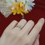 Gold-Tone Cubic Zirconia Tiara Ring