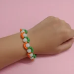 Handmade Symbolic Beaded Tricolour Bracelet