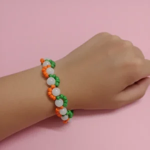 Handmade Symbolic Beaded Tricolour Bracelet