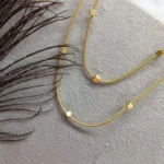 Gold-Tone Layered Chain Anklet for Women