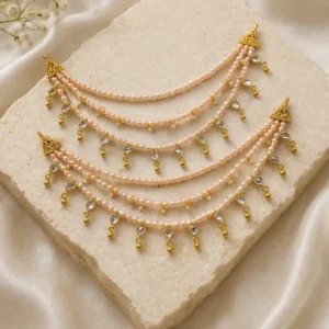 Layered Pearl Ear Chain for Women