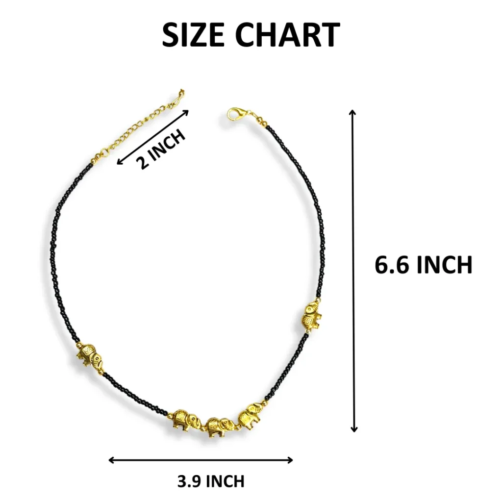 Handcrafted Black Beaded Necklace For Women