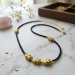 Handcrafted Black Beaded Necklace For Women