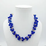 Elegant Handmade Blue Beads Jute Necklace