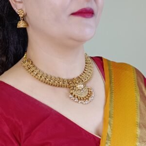 Elegant South Indian Temple Jewelry Set