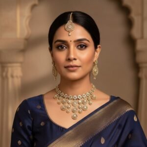 Ruby Teardrop AD Bridal Necklace Set
