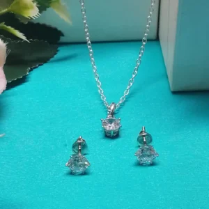 Minimalist Silver-Tone Pendant Set