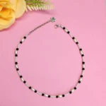 Minimal White & Black Beaded Necklace